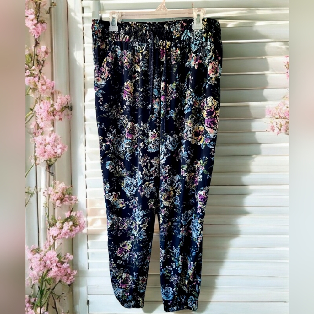 Forever 21 + Plus Size High Waist Floral Harem Jogger Pants Size 1X